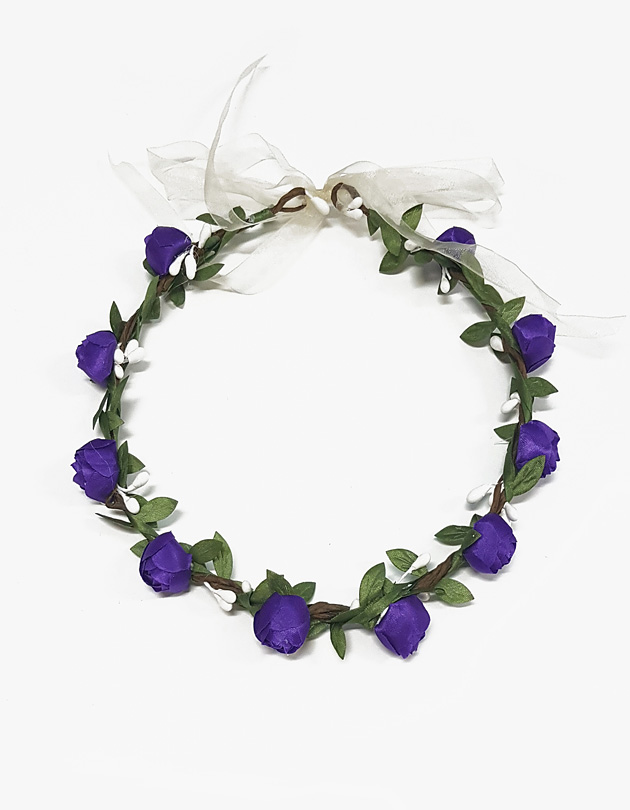 Rosa Floral Crown in Purple